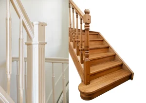 How to Coordinate Wood Stair Handrails with Balusters and Newel Posts